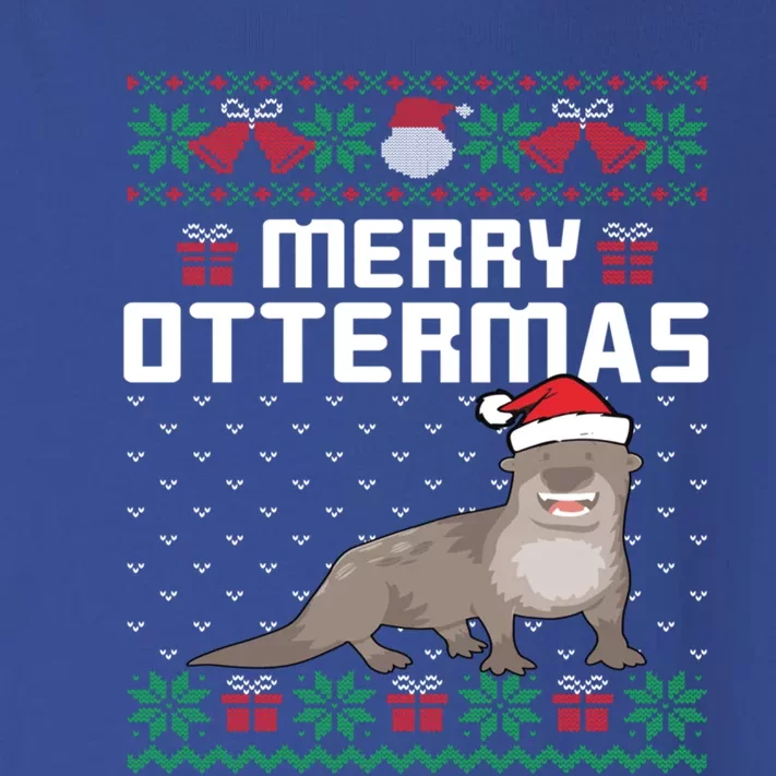 Merry Ottermas Christmas Merry Xmas Holiday Funny Gift Toddler Long Sleeve Shirt