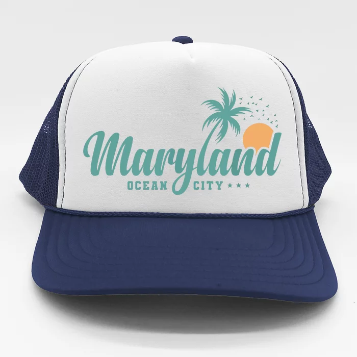 Maryland Ocean City State Of America Usa Trucker Hat