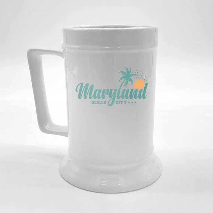 Maryland Ocean City State Of America Usa Front & Back Beer Stein