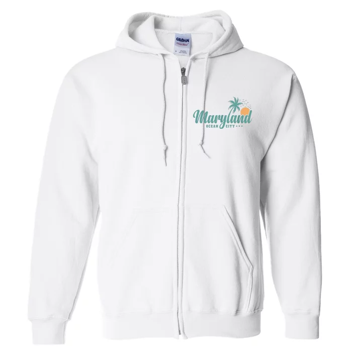 Maryland Ocean City State Of America Usa Full Zip Hoodie