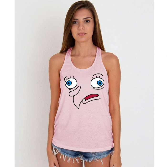 Mocking meme Women's Knotted Racerback Tank