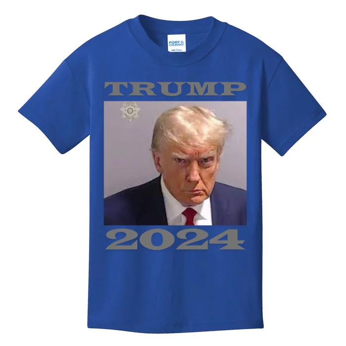 Mugshot Of Donald Trump Trump 2024 Funny Gift Kids T-Shirt