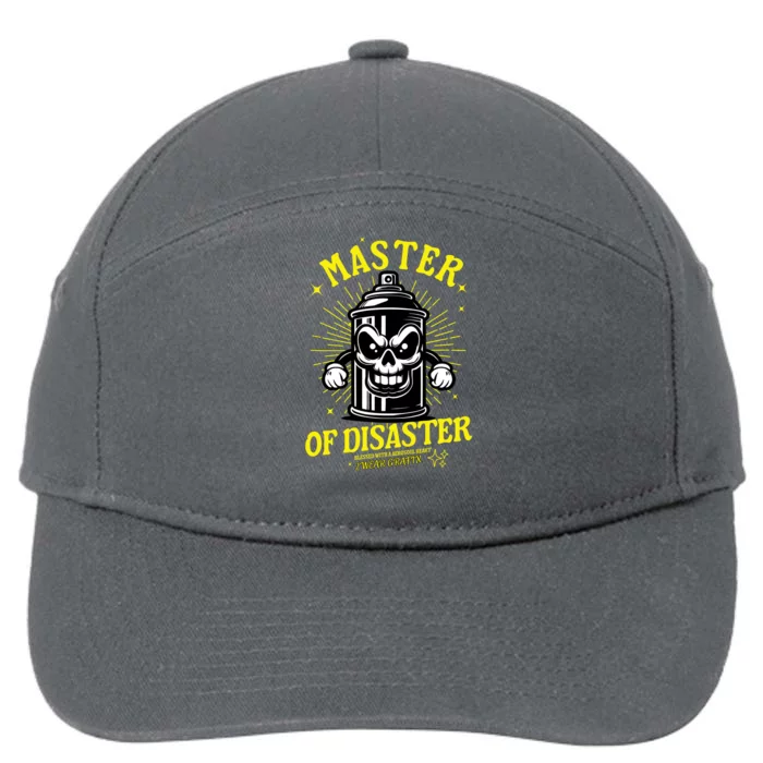 Master Of Disaster Graffiti Can Mascot 7-Panel Snapback Hat