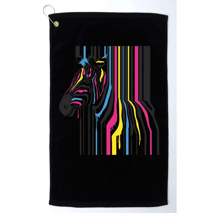 Modern Abstract Zebra Platinum Collection Golf Towel