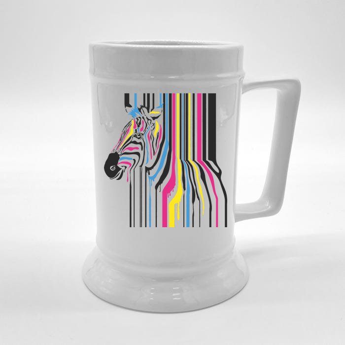 Modern Abstract Zebra Front & Back Beer Stein