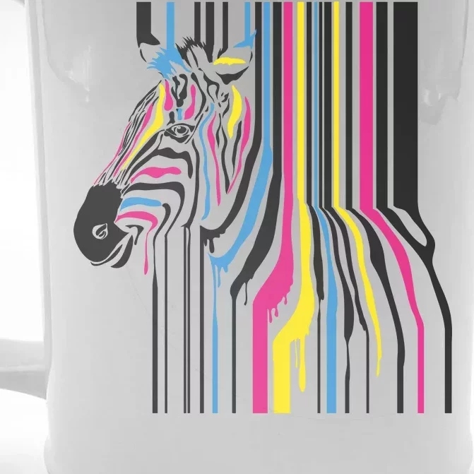 Modern Abstract Zebra Front & Back Beer Stein