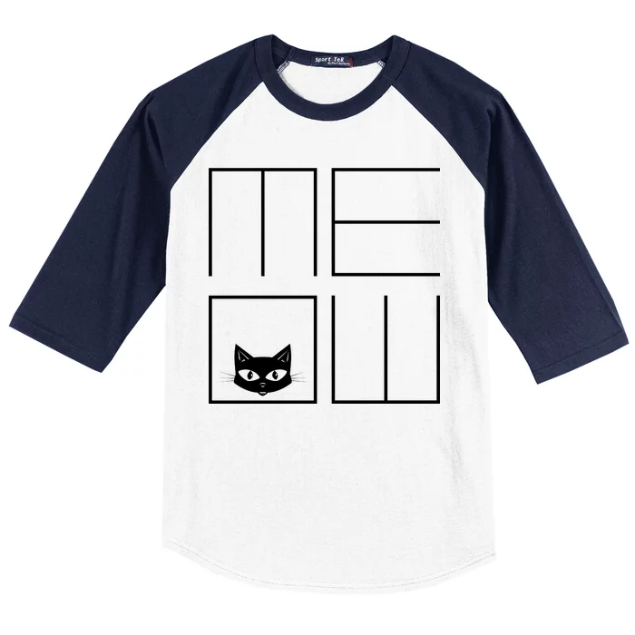 Modern Meow Baseball Sleeve Shirt