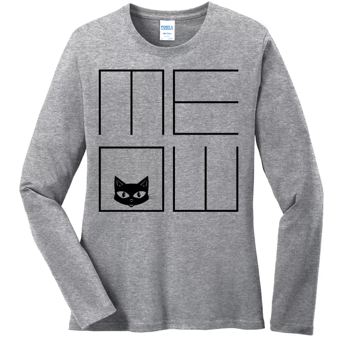 Modern Meow Ladies Long Sleeve Shirt