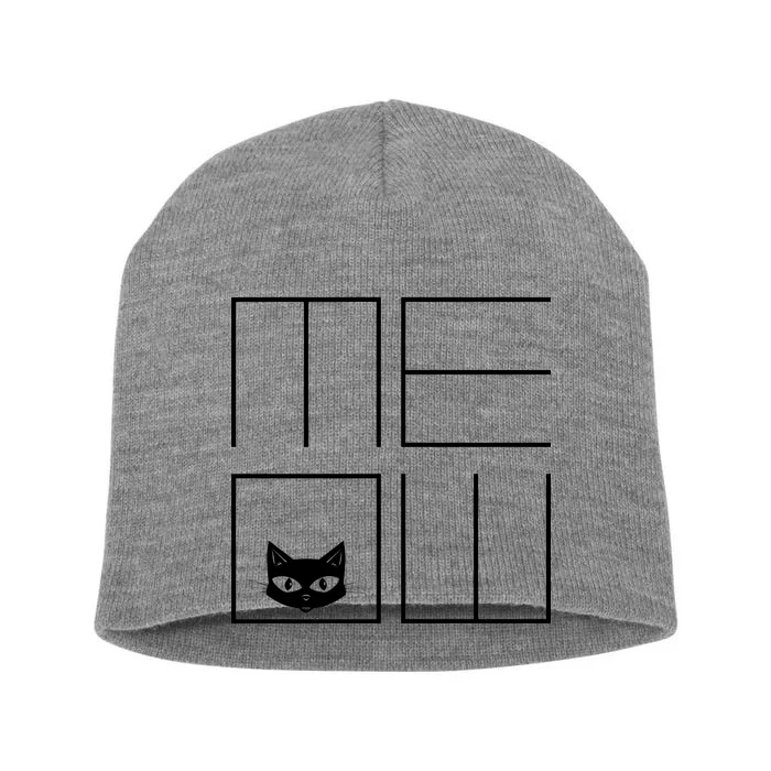 Modern Meow Short Acrylic Beanie