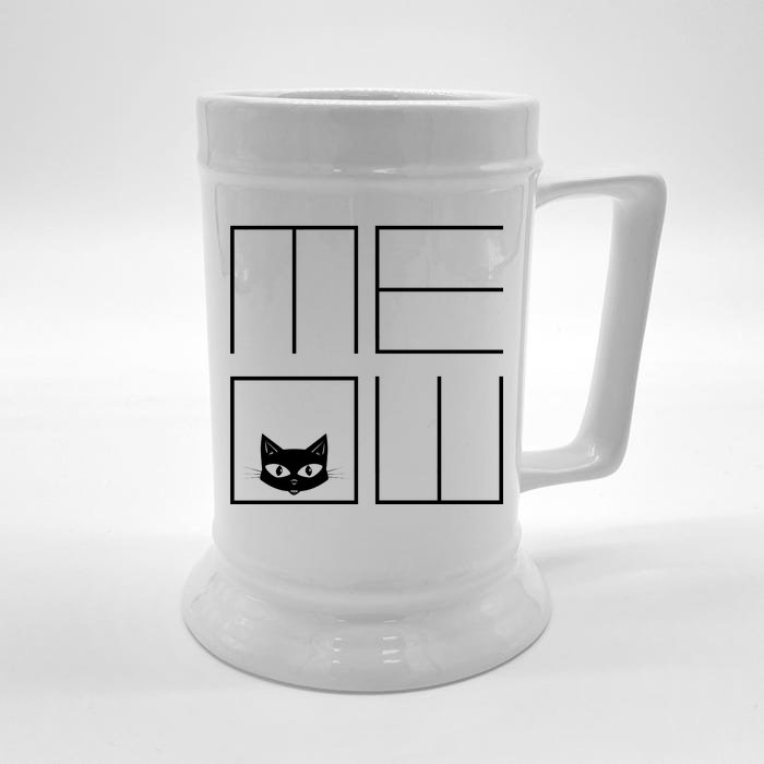 Modern Meow Front & Back Beer Stein