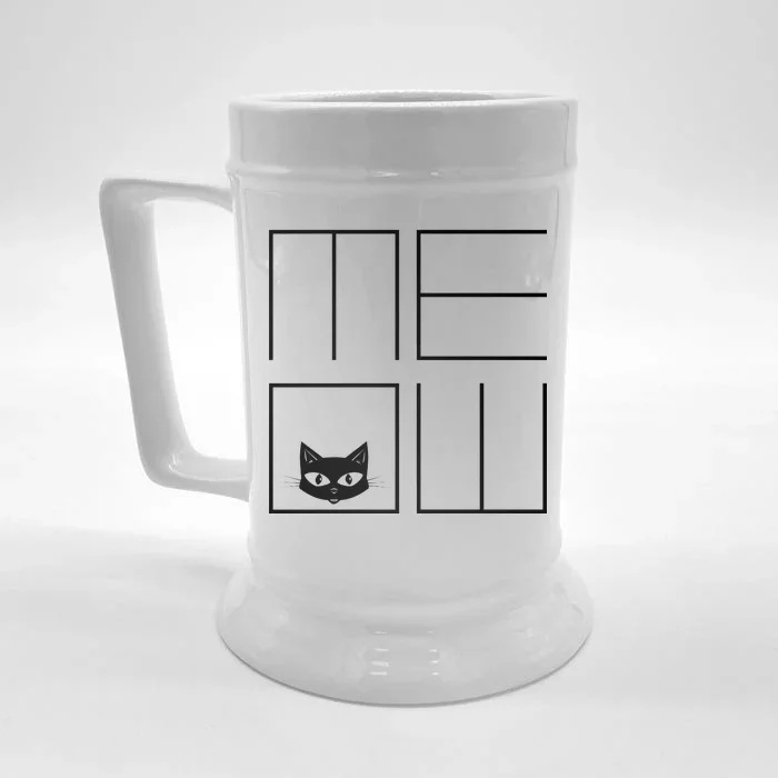 Modern Meow Front & Back Beer Stein