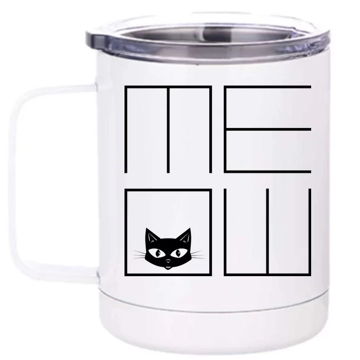 Modern Meow Front & Back 12oz Stainless Steel Tumbler Cup