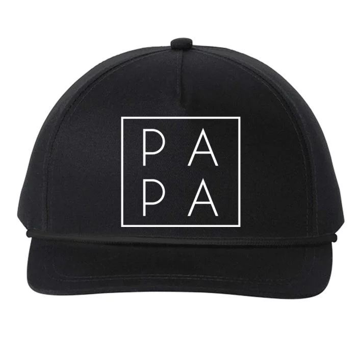 Modern PA PA Papa Father logo Snapback Five-Panel Rope Hat