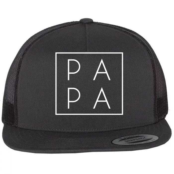 Modern PA PA Papa Father logo Flat Bill Trucker Hat