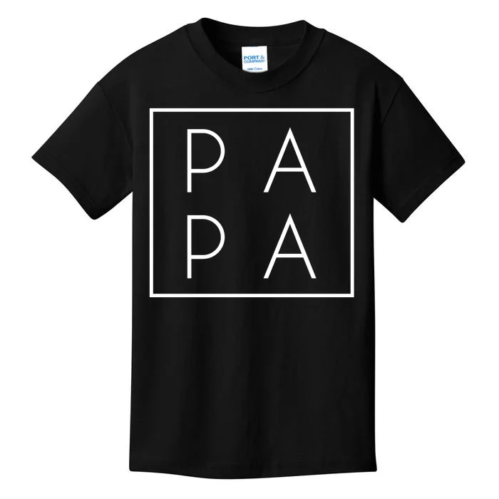 Modern PA PA Papa Father logo Kids T-Shirt