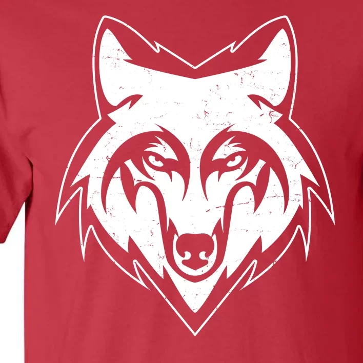 Modern Wolf Face Symbol Tall T-Shirt