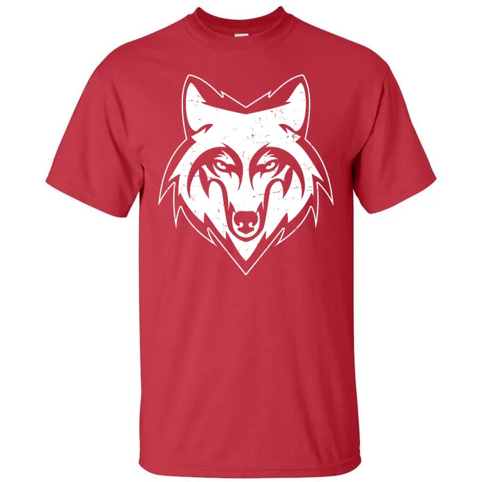 Modern Wolf Face Symbol Tall T-Shirt