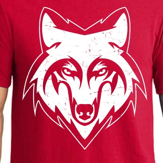 Modern Wolf Face Symbol Pajama Set