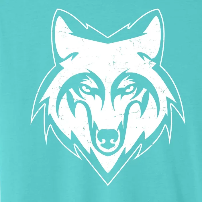 Modern Wolf Face Symbol ChromaSoft Performance T-Shirt