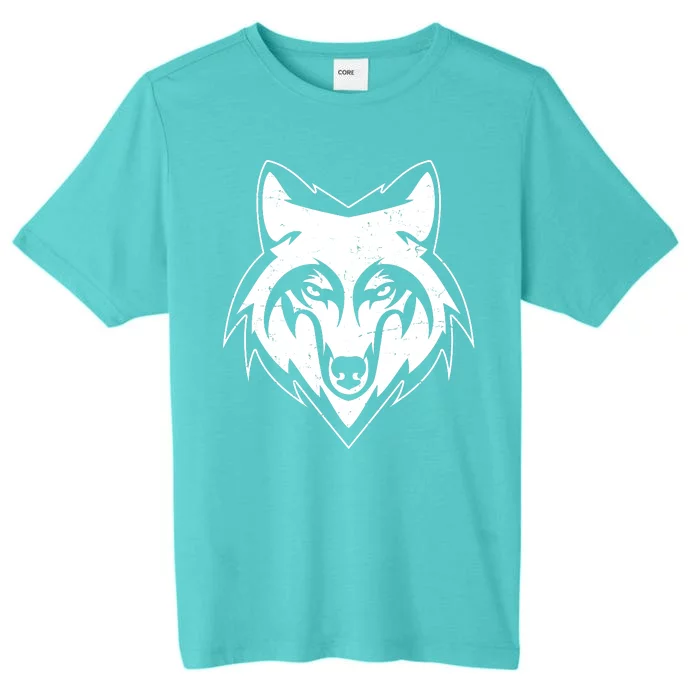 Modern Wolf Face Symbol ChromaSoft Performance T-Shirt