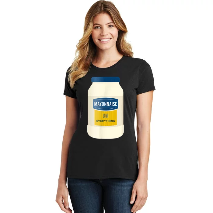 Mayonnaise On Everything Mayo Lover Funny Condiment Fan Women's T-Shirt