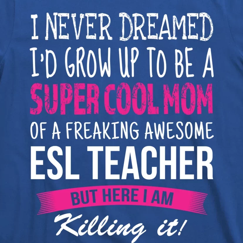 Mom Of Esl Teacher Funny I Never Dreamed Gift T-Shirt