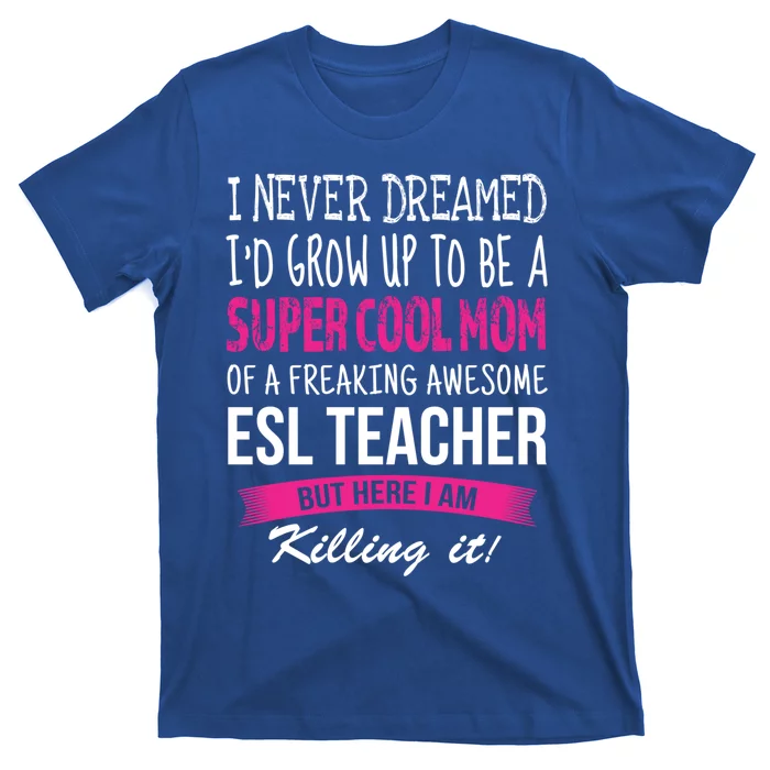 Mom Of Esl Teacher Funny I Never Dreamed Gift T-Shirt