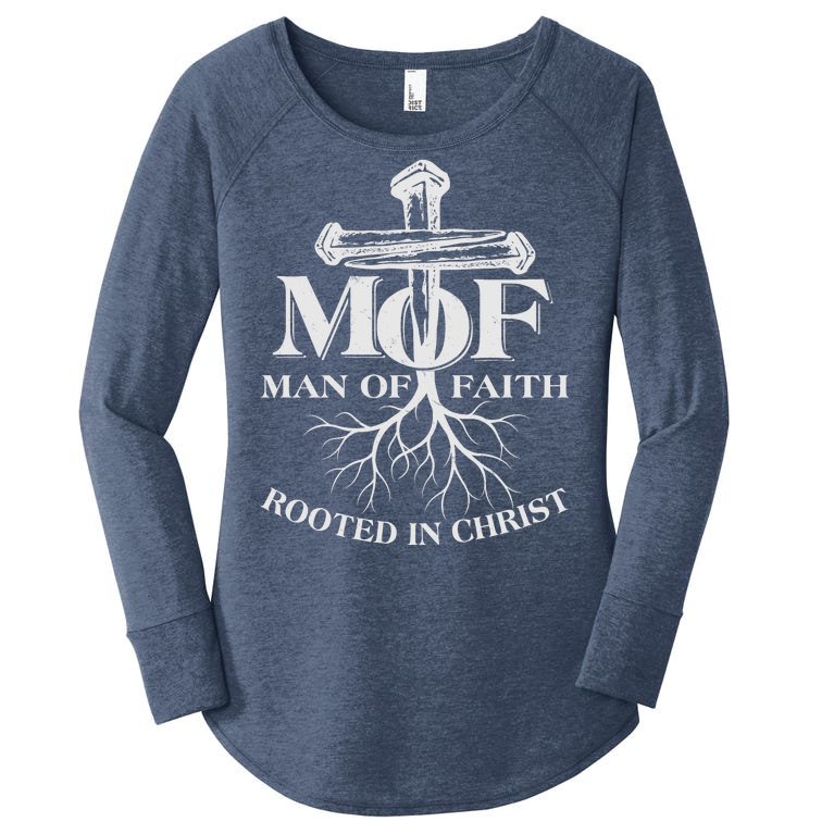 MOF Man of Faith Rooted In Christ Women’s Perfect Tri Tunic Long Sleeve Shirt