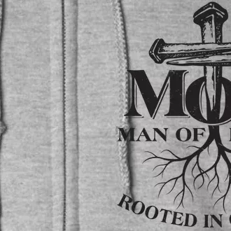 MOF Man of Faith Rooted In Christ Full Zip Hoodie