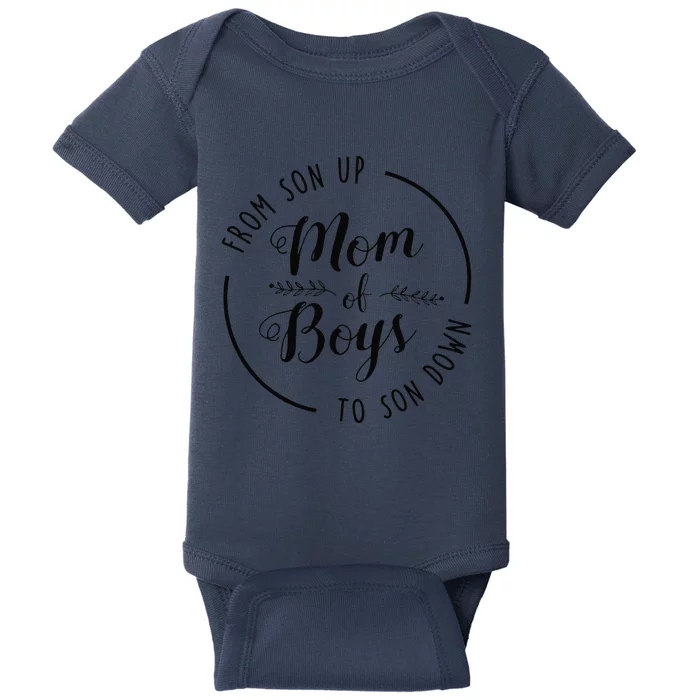 Mom Of From Son Up To Son Down Funny Mother's Day Mama Baby Bodysuit