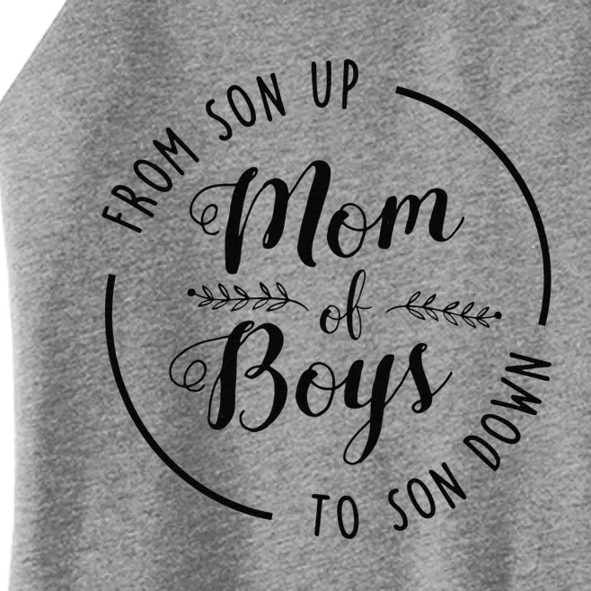 Mom Of From Son Up To Son Down Funny Mother's Day Mama Women’s Perfect Tri Rocker Tank