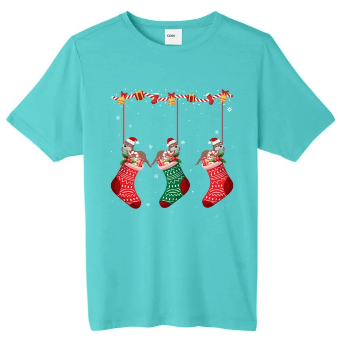 Matching Outfits For Holiday Party Otter Christmas Socks Meaningful Gift ChromaSoft Performance T-Shirt