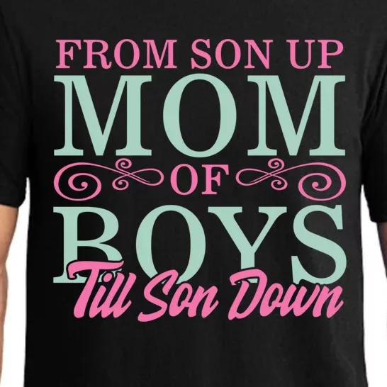 Mom Of From Son Up Till Down Mothers Day Mommy Mother Gift Pajama Set