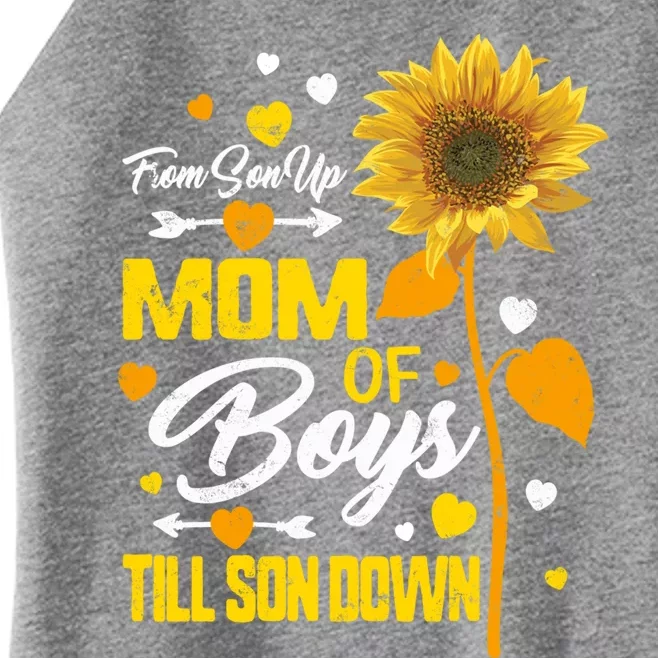 Mom Of From Son Up Till Down Mothers Day Mommy Mother Meaningful Gift Women’s Perfect Tri Rocker Tank