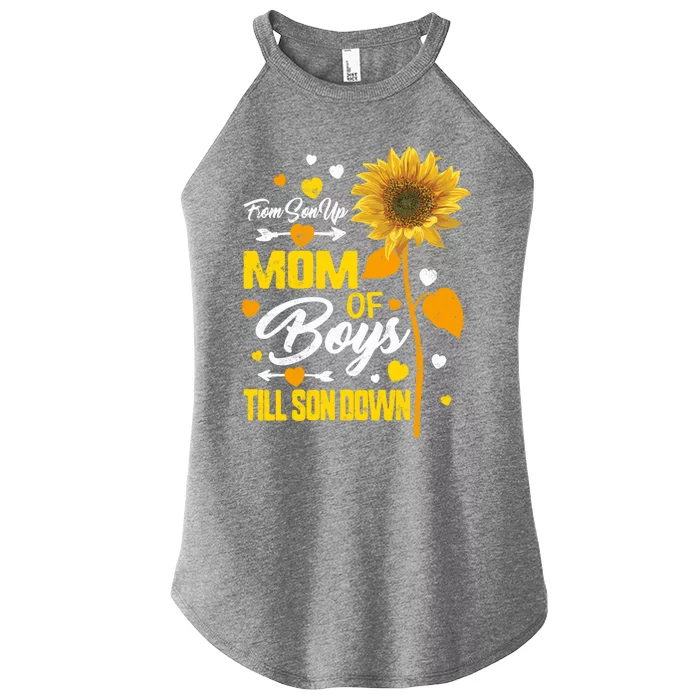 Mom Of From Son Up Till Down Mothers Day Mommy Mother Meaningful Gift Women’s Perfect Tri Rocker Tank