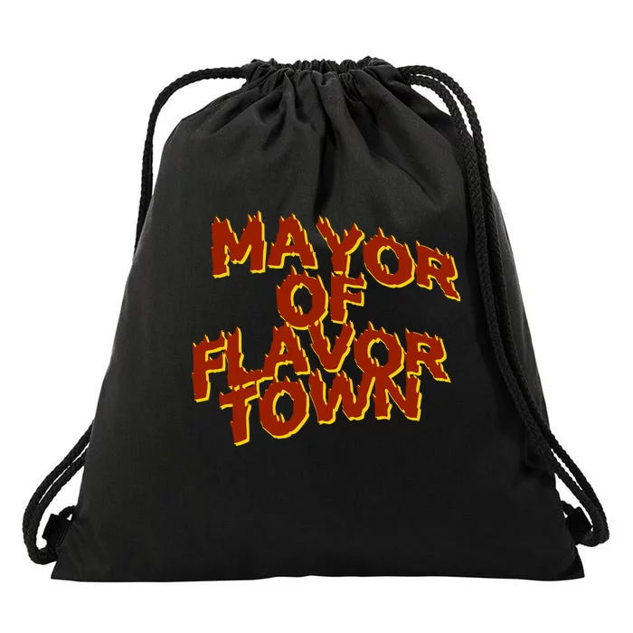 Mayor Of Flavor Town Drawstring Bag