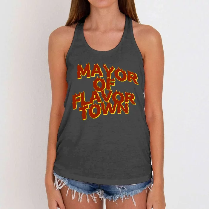 Mayor Of Flavor Town Women's Knotted Racerback Tank