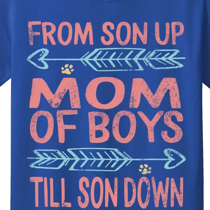 Mom Of From Son Up Till Down Mothers Day Mommy Mother Gift Kids T-Shirt