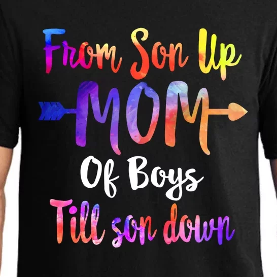 Mom Of From Son Up Till Down Mothers Day Mommy Mother Gift Pajama Set