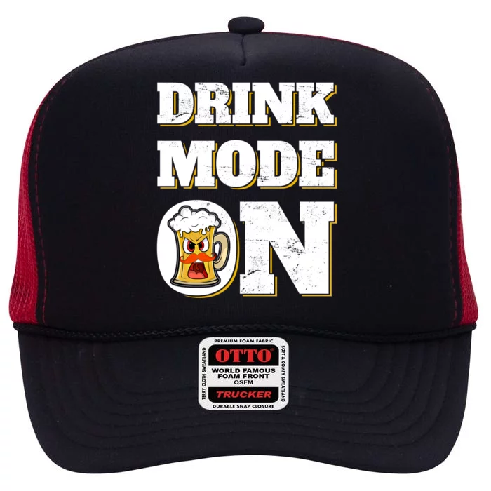 Mode On Funny Beer St Patrick's Day Ing Cool Gift High Crown Mesh Trucker Hat