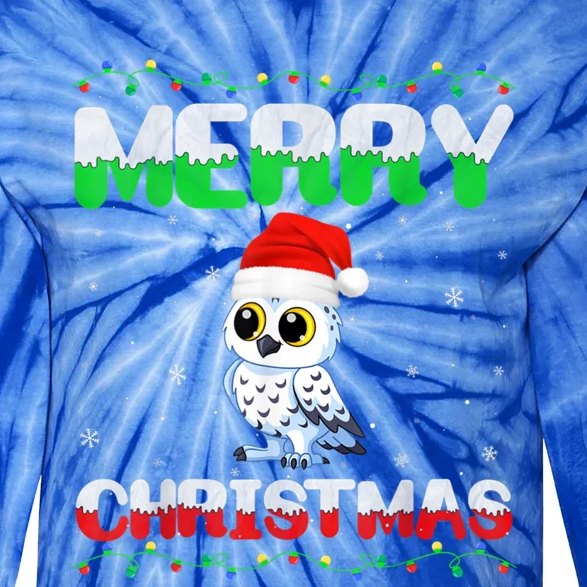 Matching Outfits For Holiday Party Snowy Owl Merry Christmas Gift Tie-Dye Long Sleeve Shirt