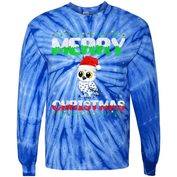 Matching Outfits For Holiday Party Snowy Owl Merry Christmas Gift Tie-Dye Long Sleeve Shirt