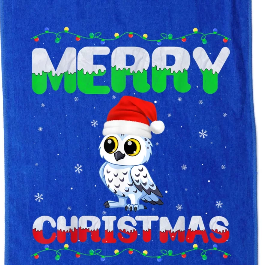 Matching Outfits For Holiday Party Snowy Owl Merry Christmas Gift Platinum Collection Golf Towel