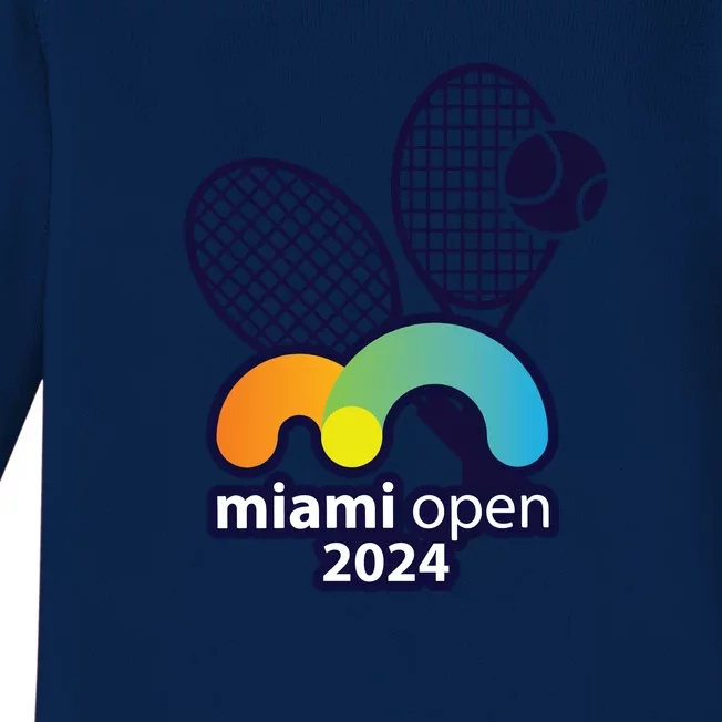 Miami Open Fever: Tennis Enthusiasts Exclusive Baby Long Sleeve Bodysuit