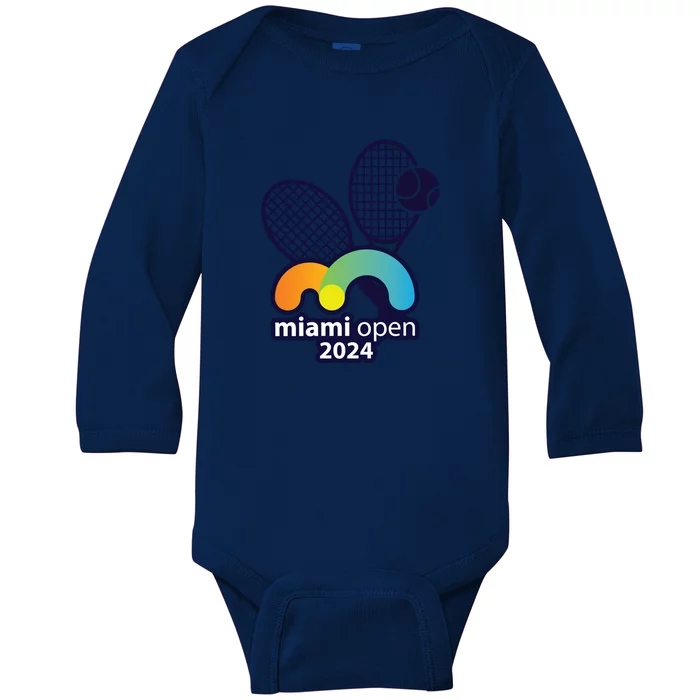 Miami Open Fever: Tennis Enthusiasts Exclusive Baby Long Sleeve Bodysuit