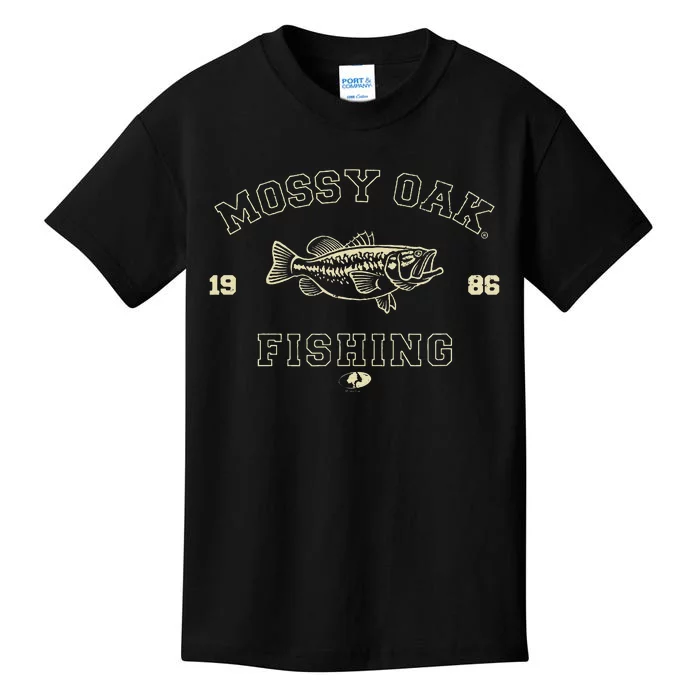 Mossy Oak Fishing 1986 Built For The Bite Fish Kids T-Shirt