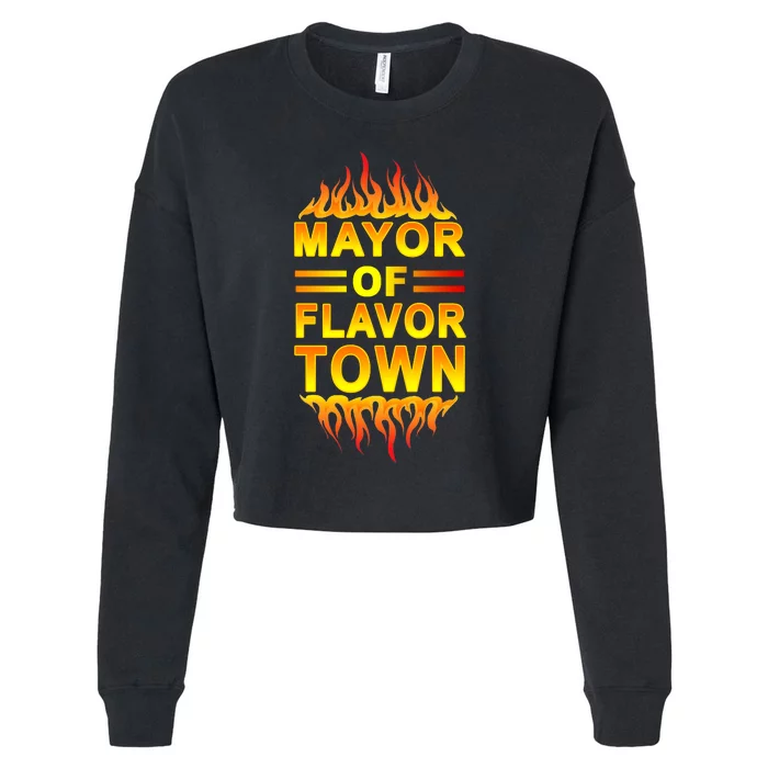 Mayor Of Flavor Town Cropped Pullover Crew