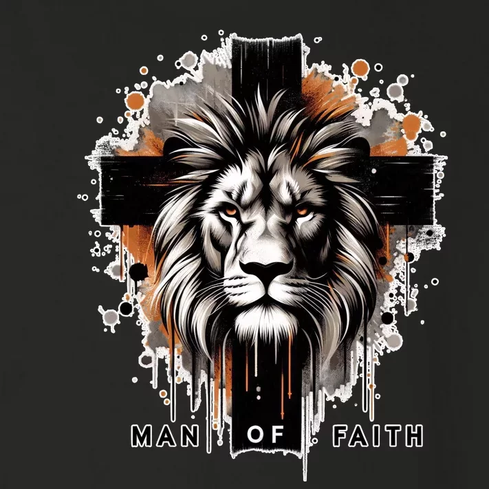 Man Of Faith Lion Of Juda Jesus Christ Cross Christian Catholic Toddler Long Sleeve Shirt