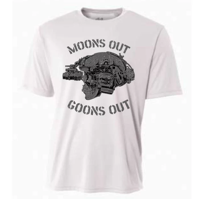 MoonS Out Goons Out Skull Helmet Nvgs Nsw Swcc Dbg Pin Cooling Performance Crew T-Shirt