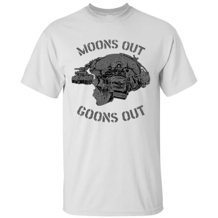 MoonS Out Goons Out Skull Helmet Nvgs Nsw Swcc Dbg Pin Tall T-Shirt